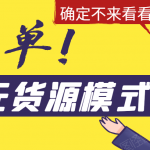 淘宝无货源模式海外单，独家模式日出百单，单店铺月利润10000+